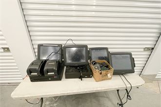 Lot of POS Monitors, Printers, Cash Boxes, and LRS Table Pagers