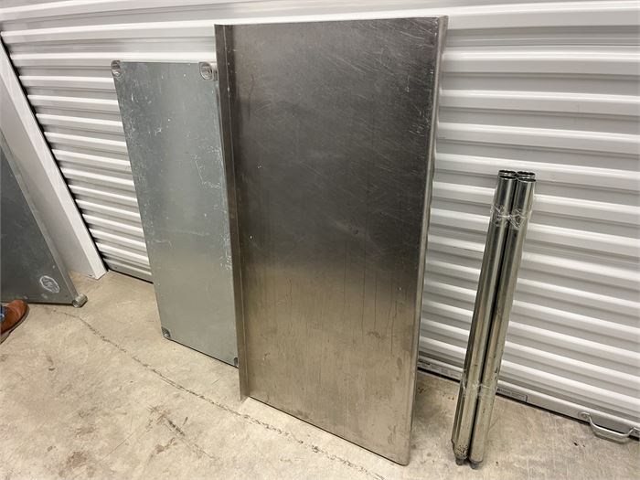 Stainless table With Backsplash 48" X 24" Complete