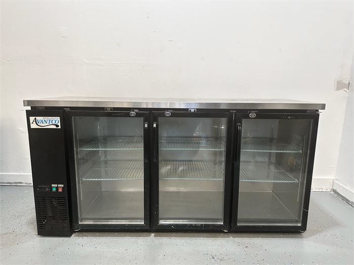 Avantco UBB-72G-HC 73" Glass Door Back Bar Refrigerator