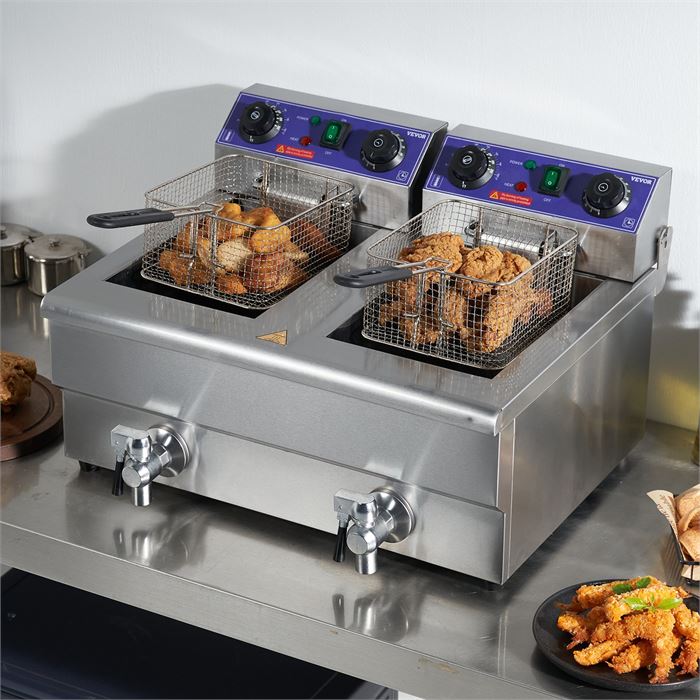 **BRAND NEW** Commercial Countertop Electric Deep Fryer With Dual Tanks
